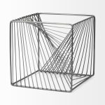 Rochon 8L x 8W Gray Metal Decorative Cube