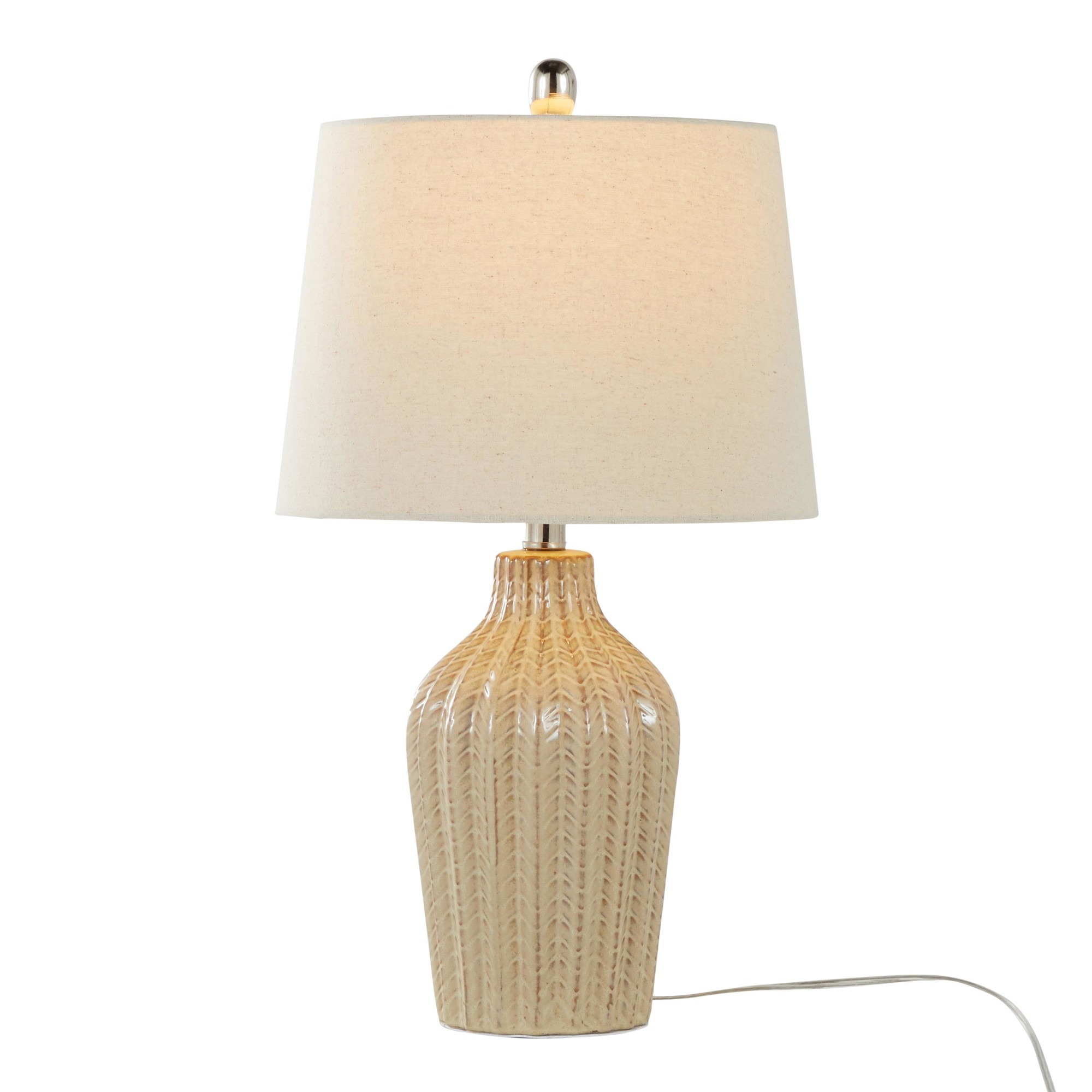 Rockwell 23 Contemporary Cuban Sand Ceramic Table Lamps (Set of 2) 2 Rockwell 23 Contemporary Cuban Sand Ceramic Table Lamps (Set of 2) - Image 2