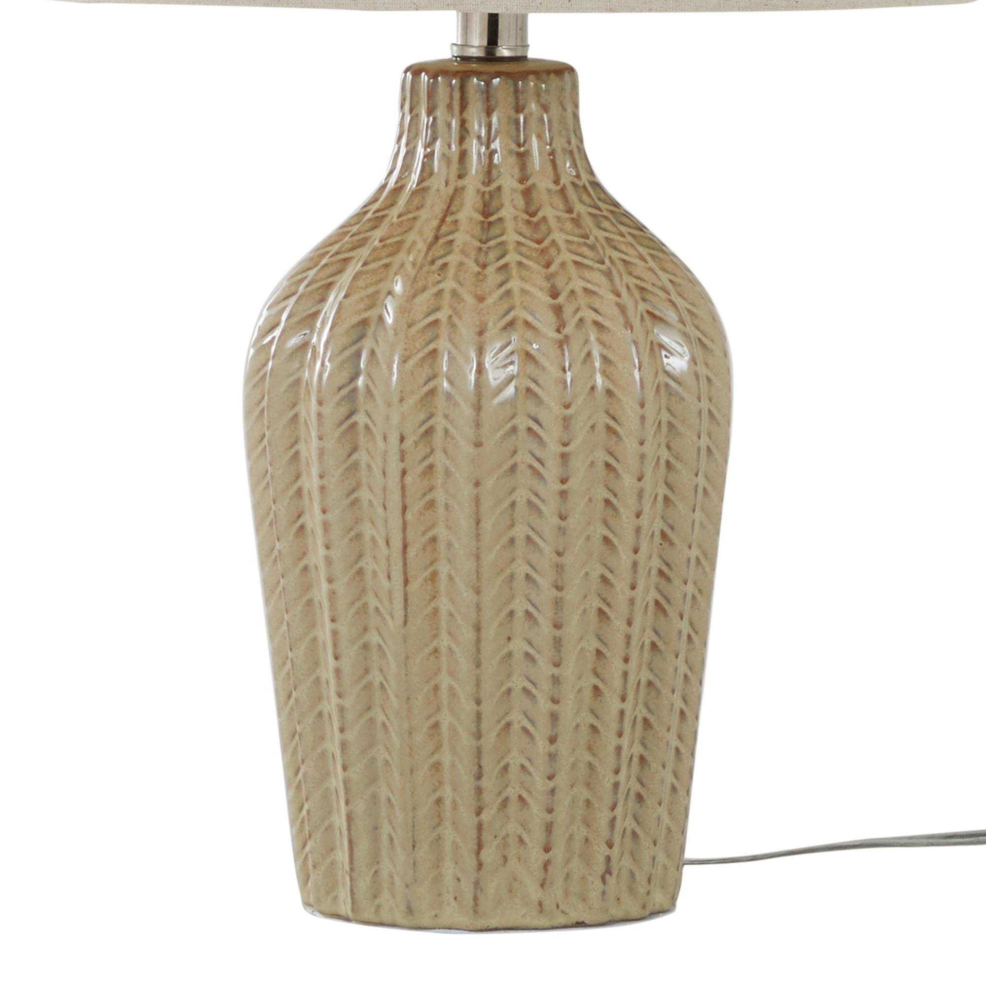 Rockwell 23 Contemporary Cuban Sand Ceramic Table Lamps (Set of 2) 4 Rockwell 23 Contemporary Cuban Sand Ceramic Table Lamps (Set of 2) - Image 4