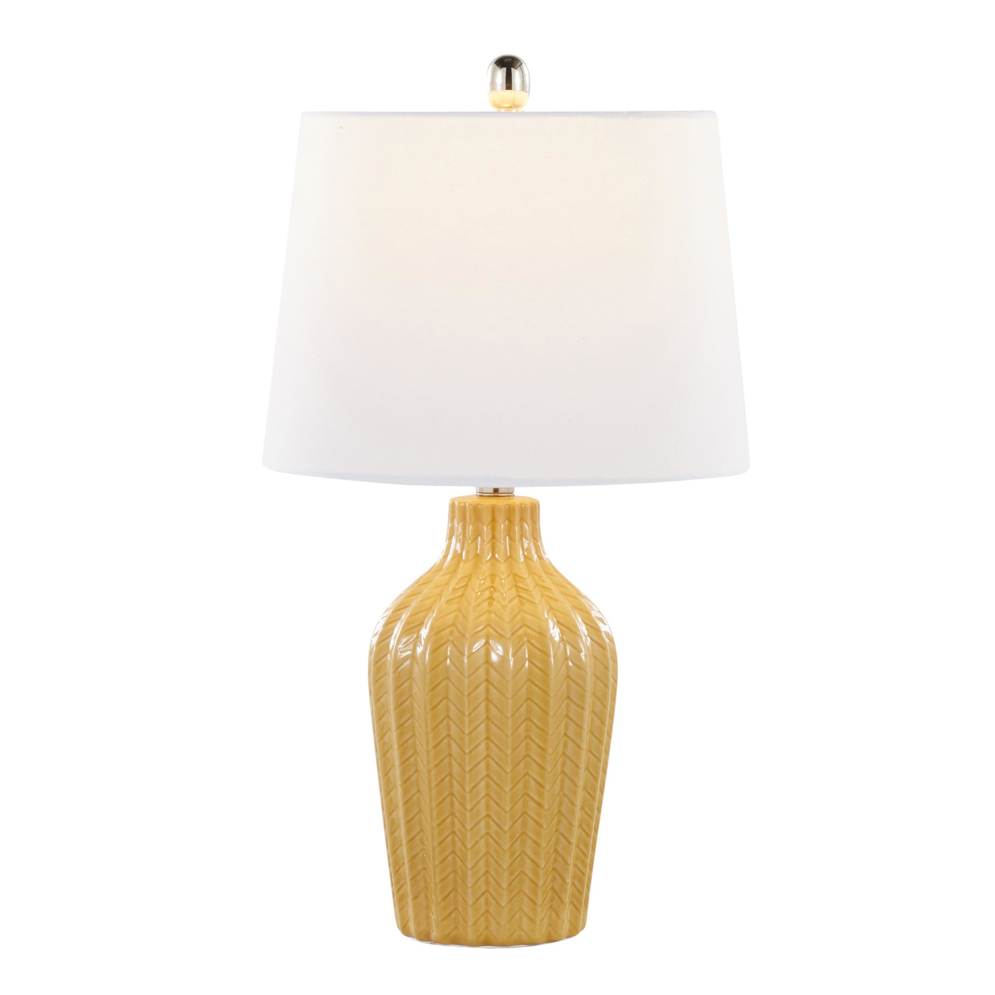 Rockwell 23 Contemporary Yellow Ceramic Table Lamps (Set of 2) 3 Rockwell 23 Contemporary Yellow Ceramic Table Lamps (Set of 2) - Image 3