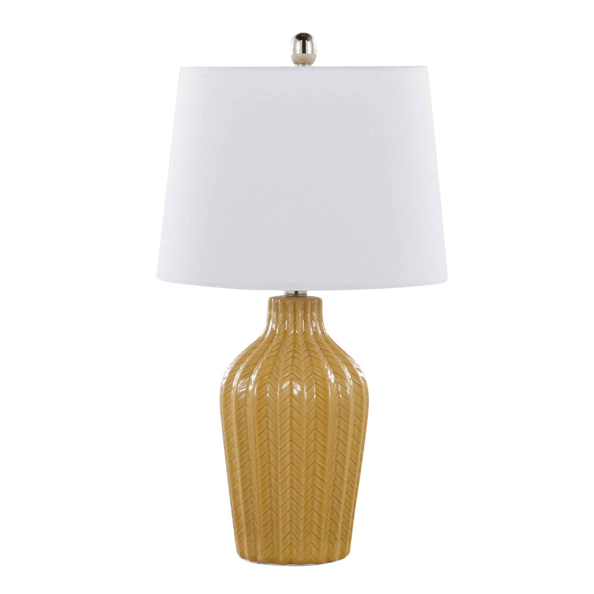 Rockwell 23 Contemporary Yellow Ceramic Table Lamps (Set of 2) 4 Rockwell 23 Contemporary Yellow Ceramic Table Lamps (Set of 2) - Image 4