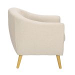 Rockwell Cream Fabric Mid-Century Modern Accent Chair 11 Rockwell Cream Fabric Mid-Century Modern Accent Chair