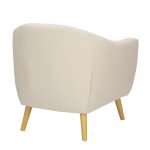Rockwell Cream Fabric Mid-Century Modern Accent Chair 12 Rockwell Cream Fabric Mid-Century Modern Accent Chair