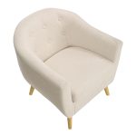 Rockwell Cream Fabric Mid-Century Modern Accent Chair 15 Rockwell Cream Fabric Mid-Century Modern Accent Chair