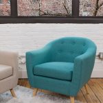 Rockwell Teal Mid-Century Modern Accent Chair