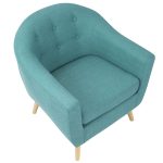 Rockwell Teal Mid-Century Modern Accent Chair