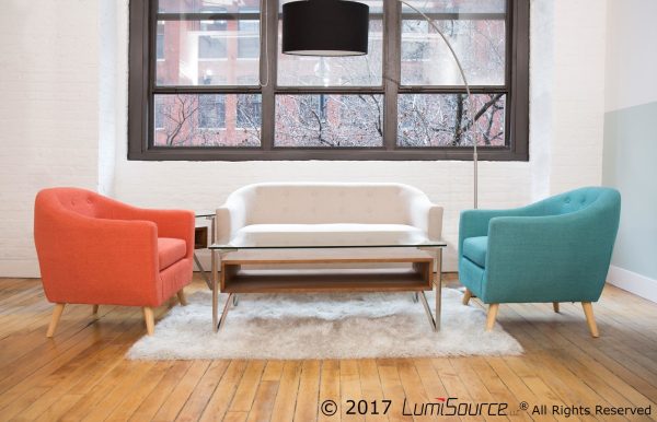Rockwell Teal Mid Century Modern Accent Chair 2