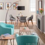 Rockwell Teal Mid-Century Modern Accent Chair