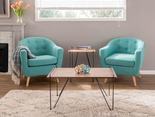 Rockwell Teal Mid Century Modern Accent Chair 4
