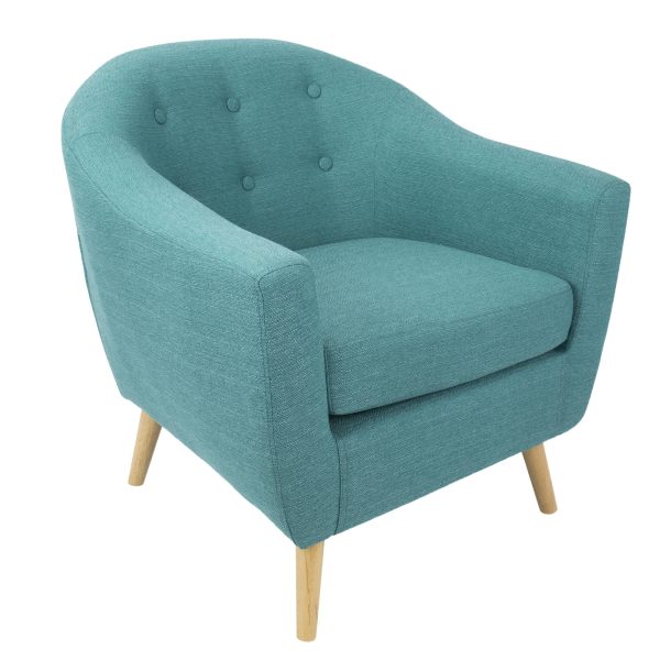 Rockwell Teal Mid Century Modern Accent Chair 5