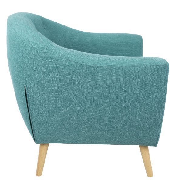 Rockwell Teal Mid Century Modern Accent Chair 6