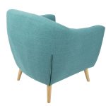 Rockwell Teal Mid-Century Modern Accent Chair