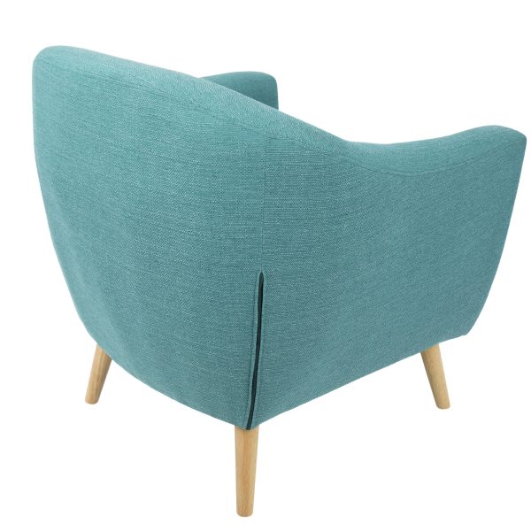Rockwell Teal Mid Century Modern Accent Chair 7