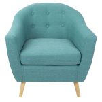 Rockwell Teal Mid-Century Modern Accent Chair