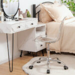 Clear Acrylic Adjustable Height Swivel Office Chair with Casters