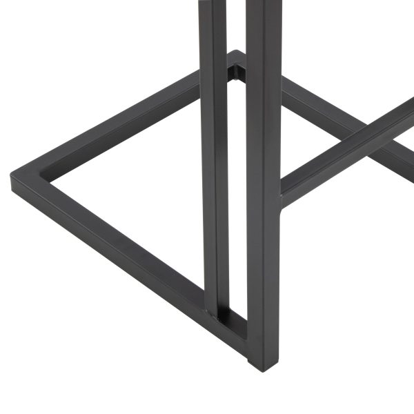 Roman 26 Inch Black Metal Camel Contemporary Counter Stools Set of 2 8