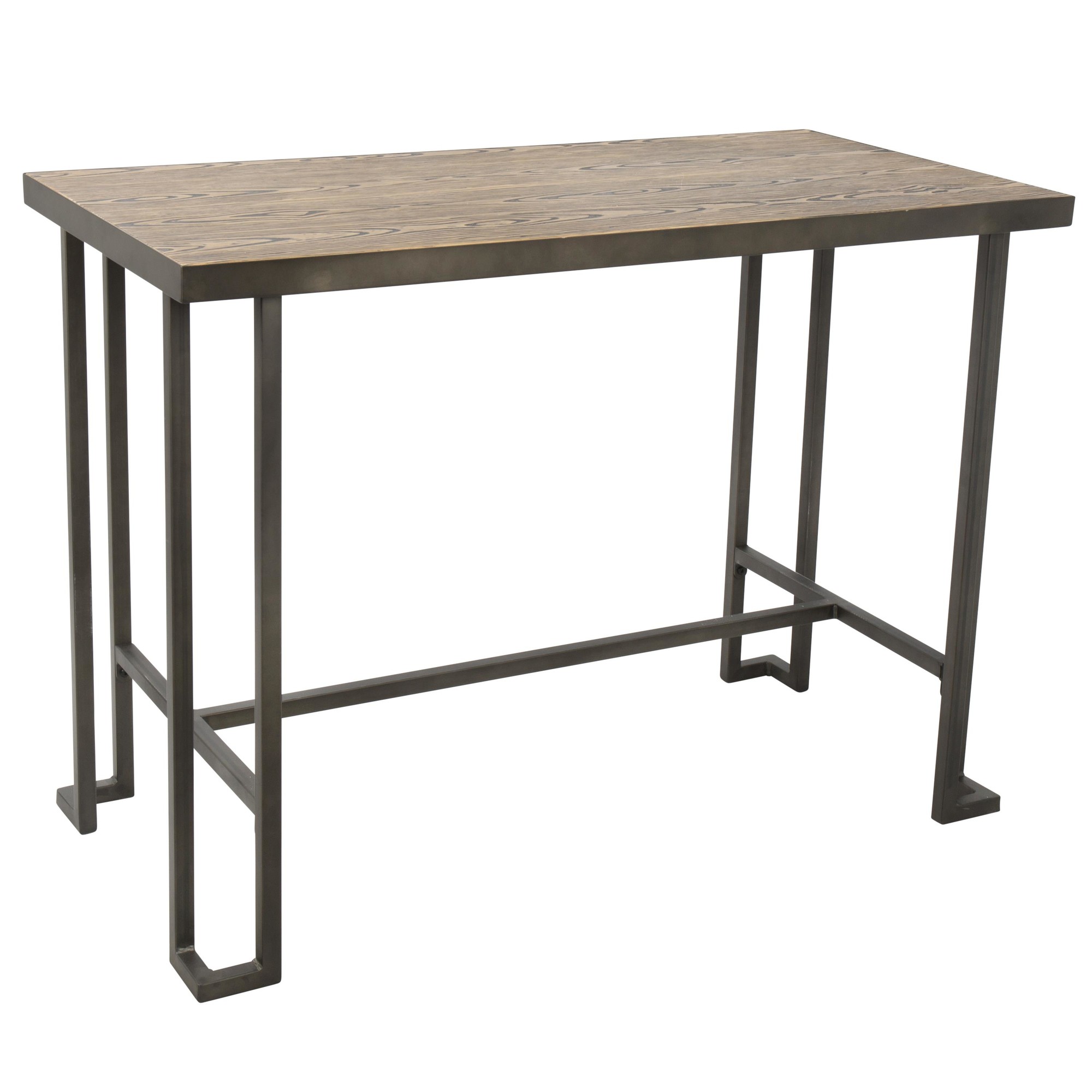Roman Industrial Antique Metal and Wood Counter Table 4 Roman Industrial Antique Metal and Wood Counter Table - Image 4