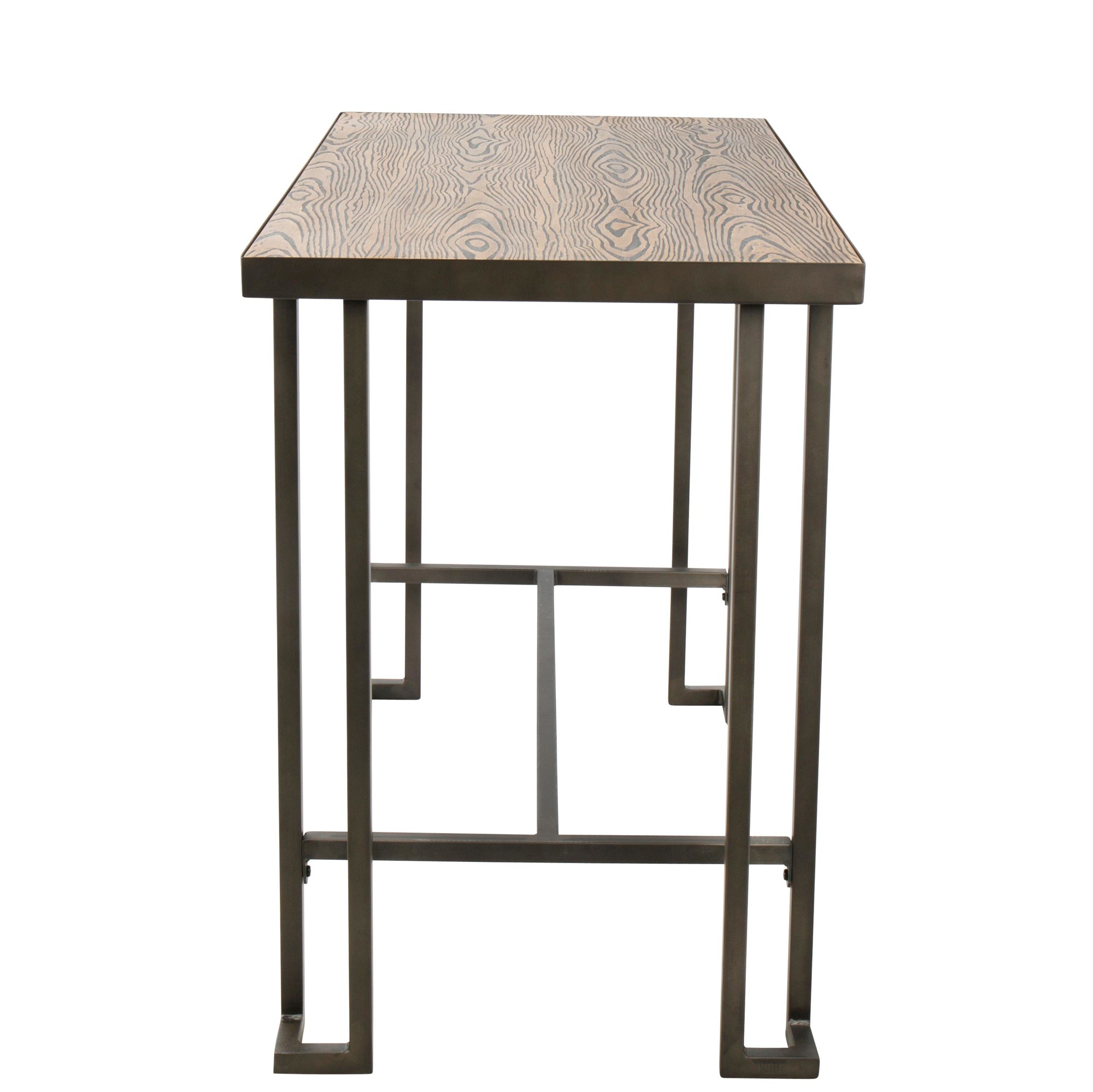 Roman Industrial Antique Metal and Wood Counter Table 5 Roman Industrial Antique Metal and Wood Counter Table - Image 5