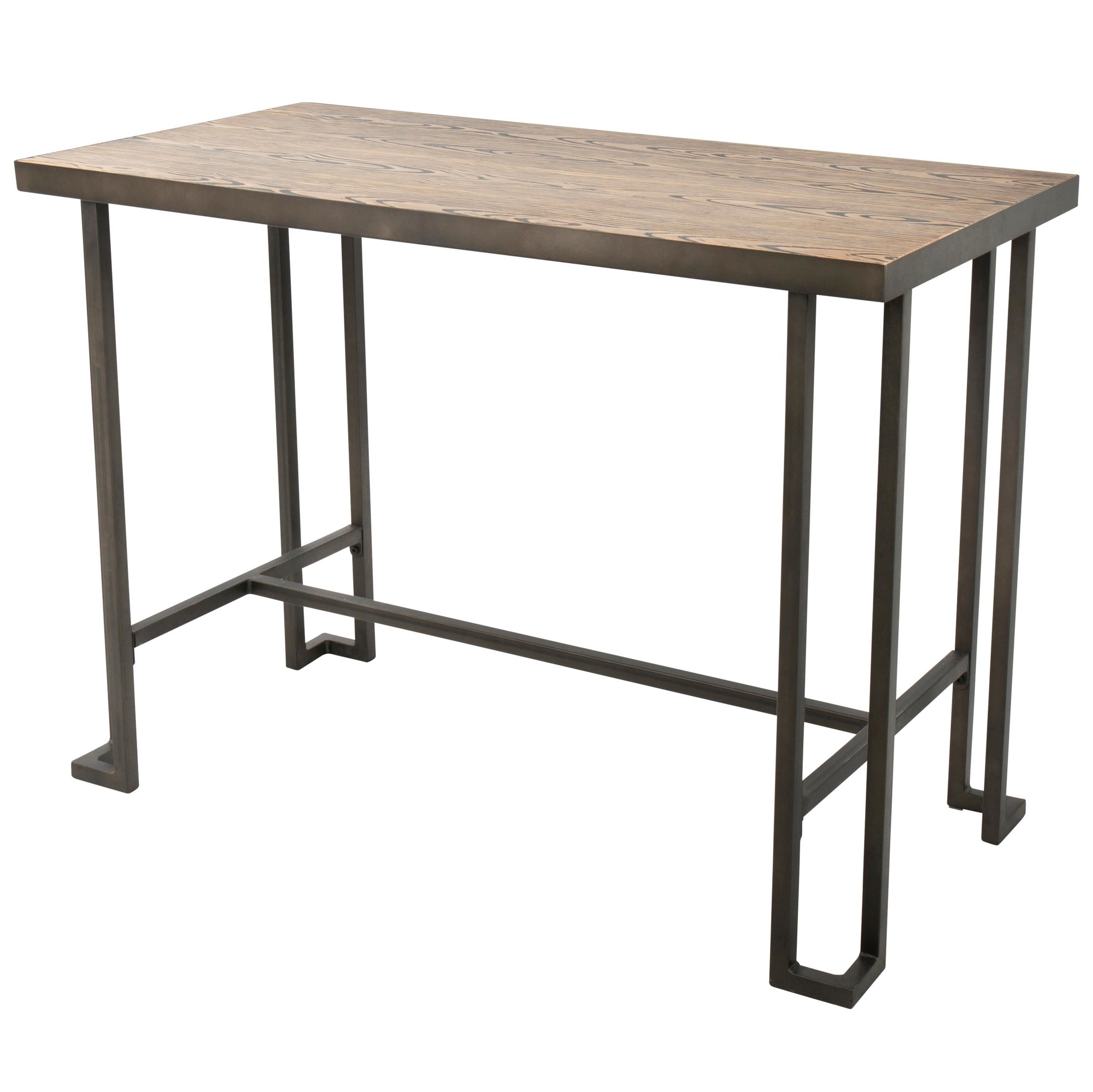 Roman Industrial Antique Metal and Wood Counter Table 6 Roman Industrial Antique Metal and Wood Counter Table - Image 6