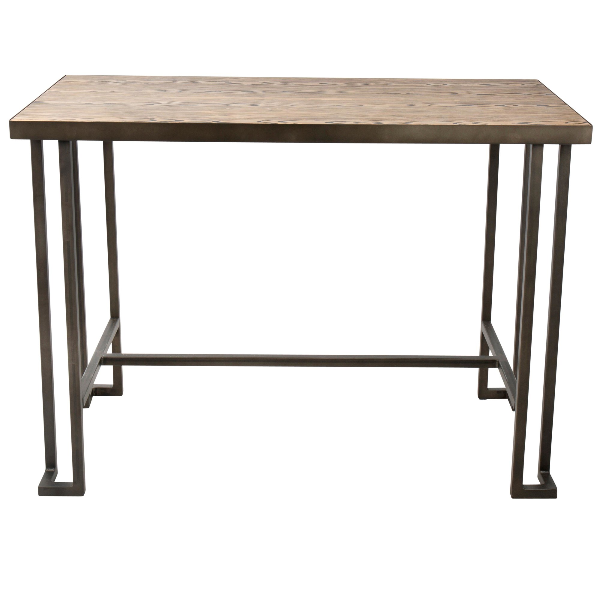 Roman Industrial Antique Metal and Wood Counter Table 7 Roman Industrial Antique Metal and Wood Counter Table - Image 7