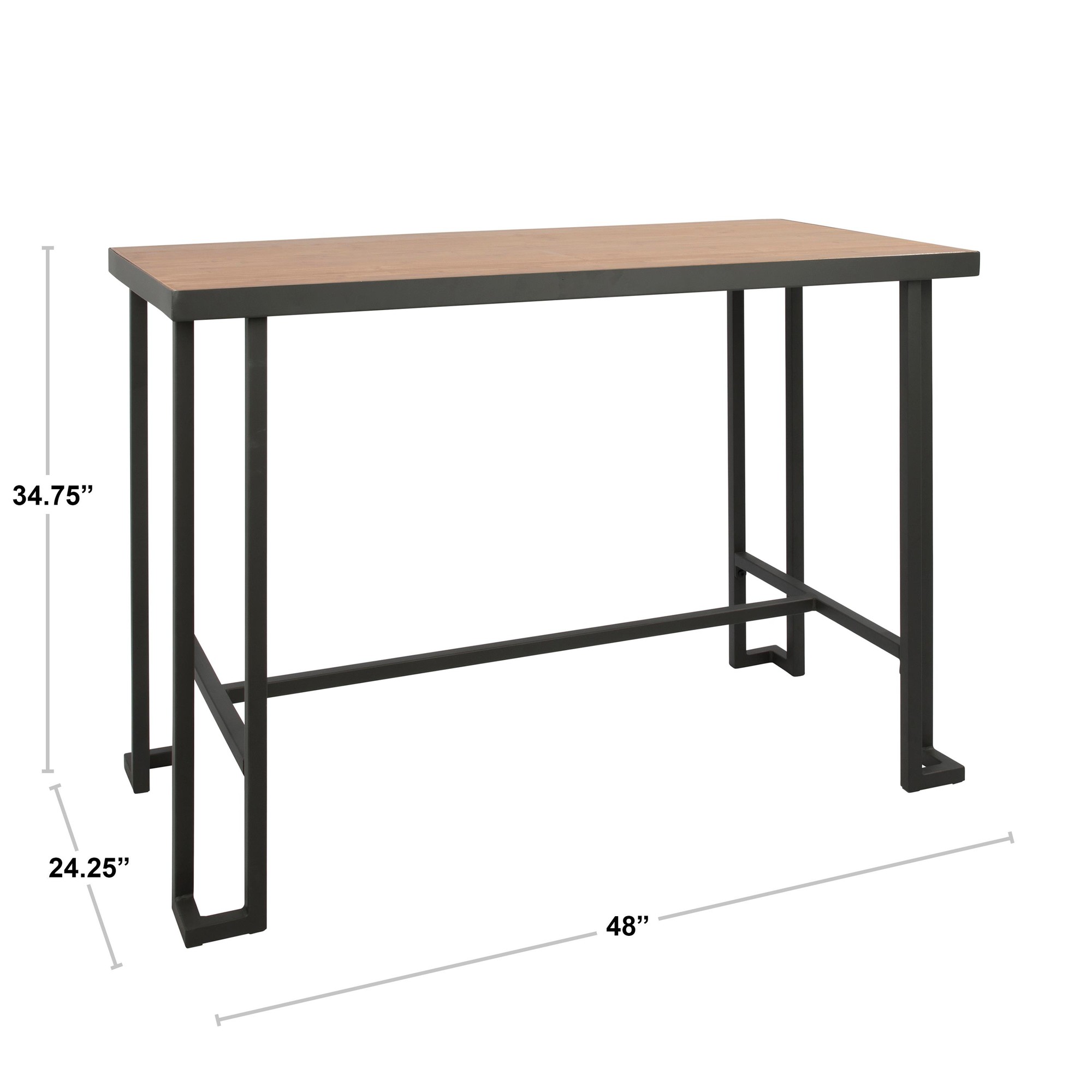 Roman Industrial Antique Metal and Wood Counter Table 9 Roman Industrial Antique Metal and Wood Counter Table - Image 9