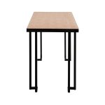 Roman Industrial Black Steel and Wood Contemporary Desk 10 Roman Industrial Black Steel and Wood Contemporary Desk