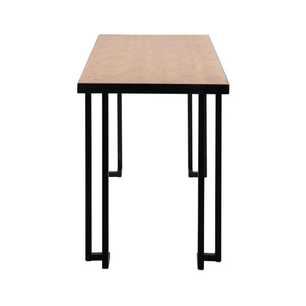 Roman Industrial Black Steel and Wood Contemporary Desk 1