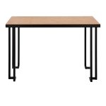 Roman Industrial Black Steel and Wood Contemporary Desk 12 Roman Industrial Black Steel and Wood Contemporary Desk