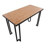 Roman Industrial Black Steel and Wood Contemporary Desk 14 Roman Industrial Black Steel and Wood Contemporary Desk