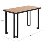 Roman Industrial Black Steel and Wood Contemporary Desk 15 Roman Industrial Black Steel and Wood Contemporary Desk