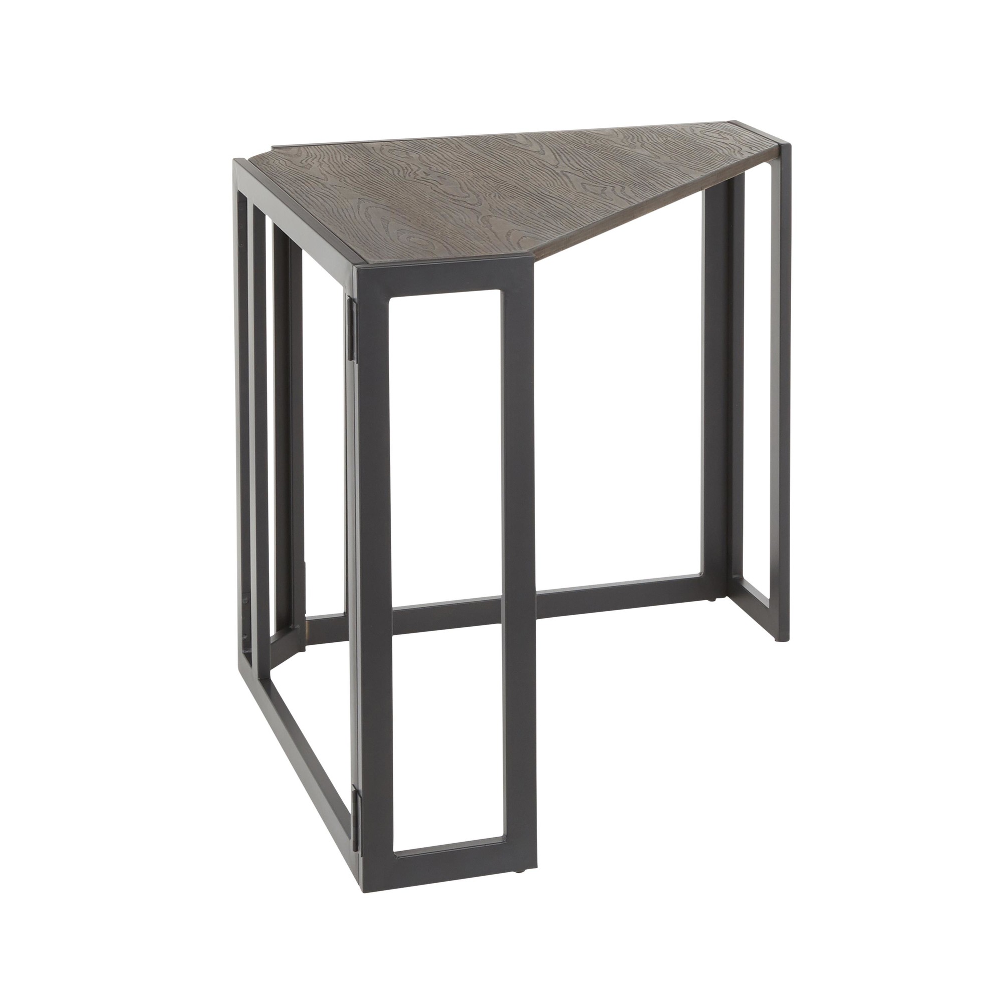 Roman Industrial Corner Desk Black Metal Espresso Bamboo 2 Roman Industrial Corner Desk Black Metal Espresso Bamboo - Image 2