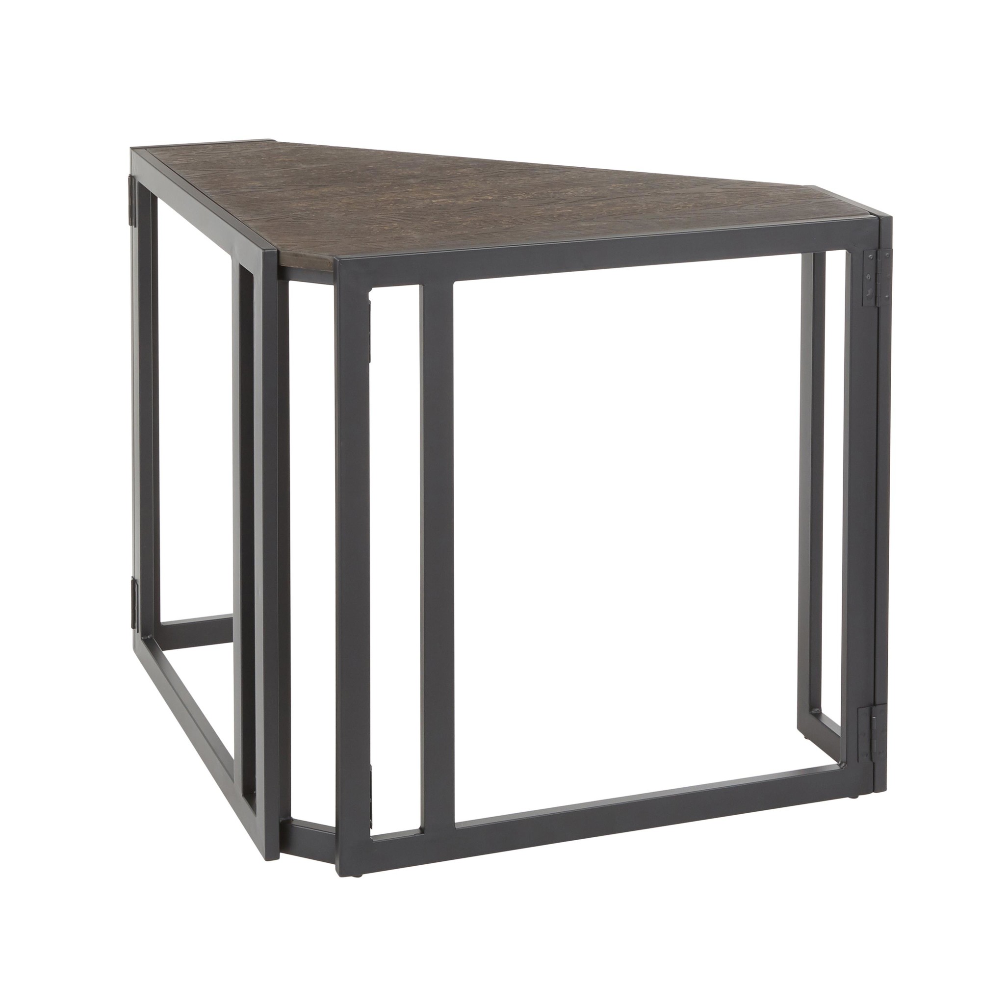 Roman Industrial Corner Desk Black Metal Espresso Bamboo 3 Roman Industrial Corner Desk Black Metal Espresso Bamboo - Image 3