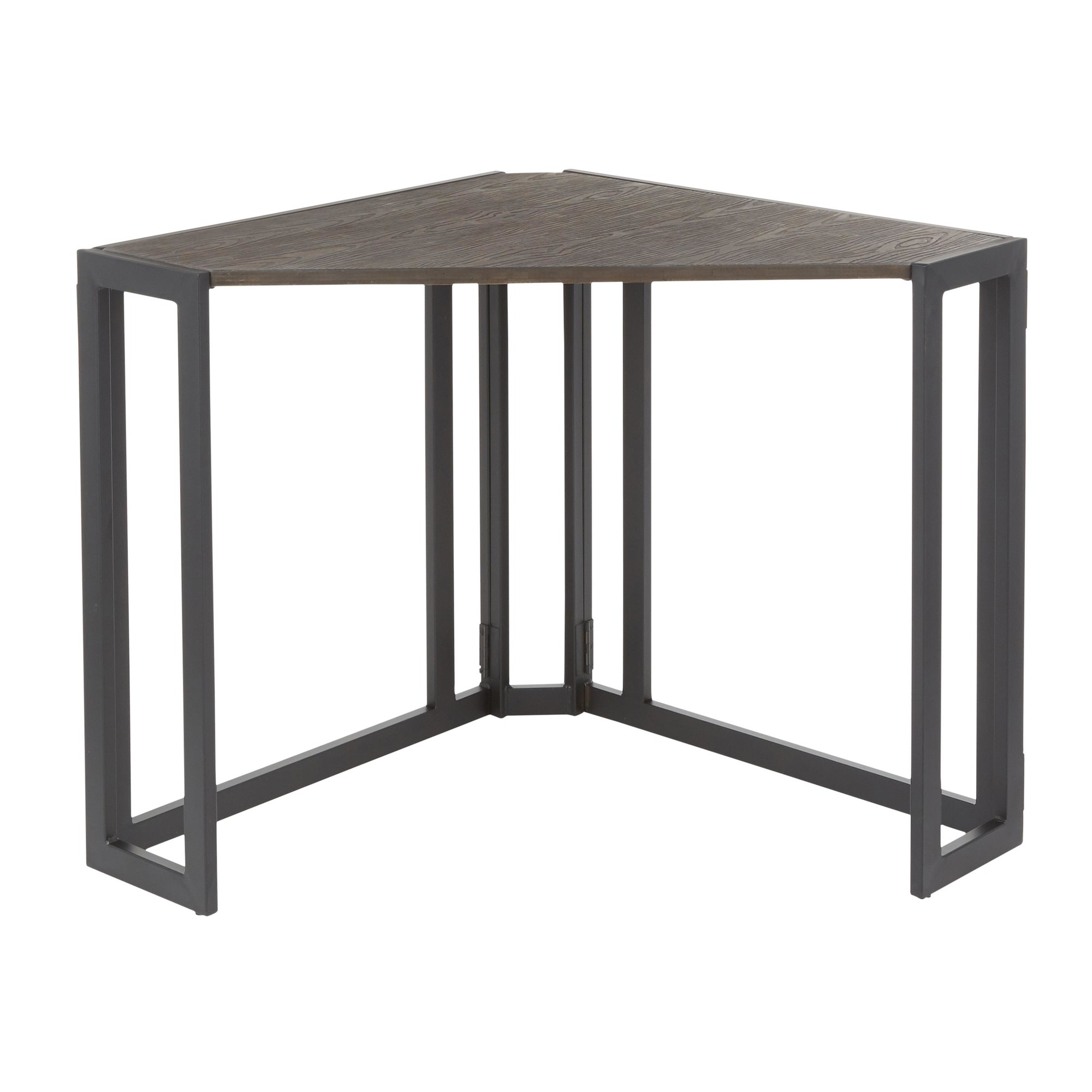 Roman Industrial Corner Desk Black Metal Espresso Bamboo 5 Roman Industrial Corner Desk Black Metal Espresso Bamboo - Image 5