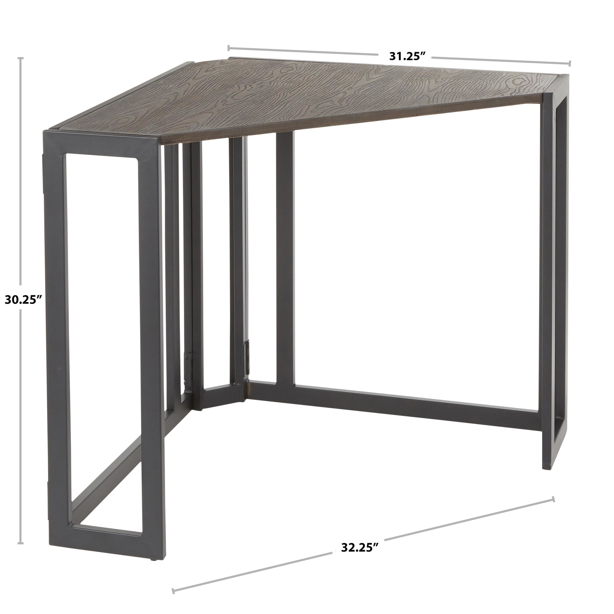 Roman Industrial Corner Desk Black Metal Espresso Bamboo 10 Roman Industrial Corner Desk Black Metal Espresso Bamboo - Image 10