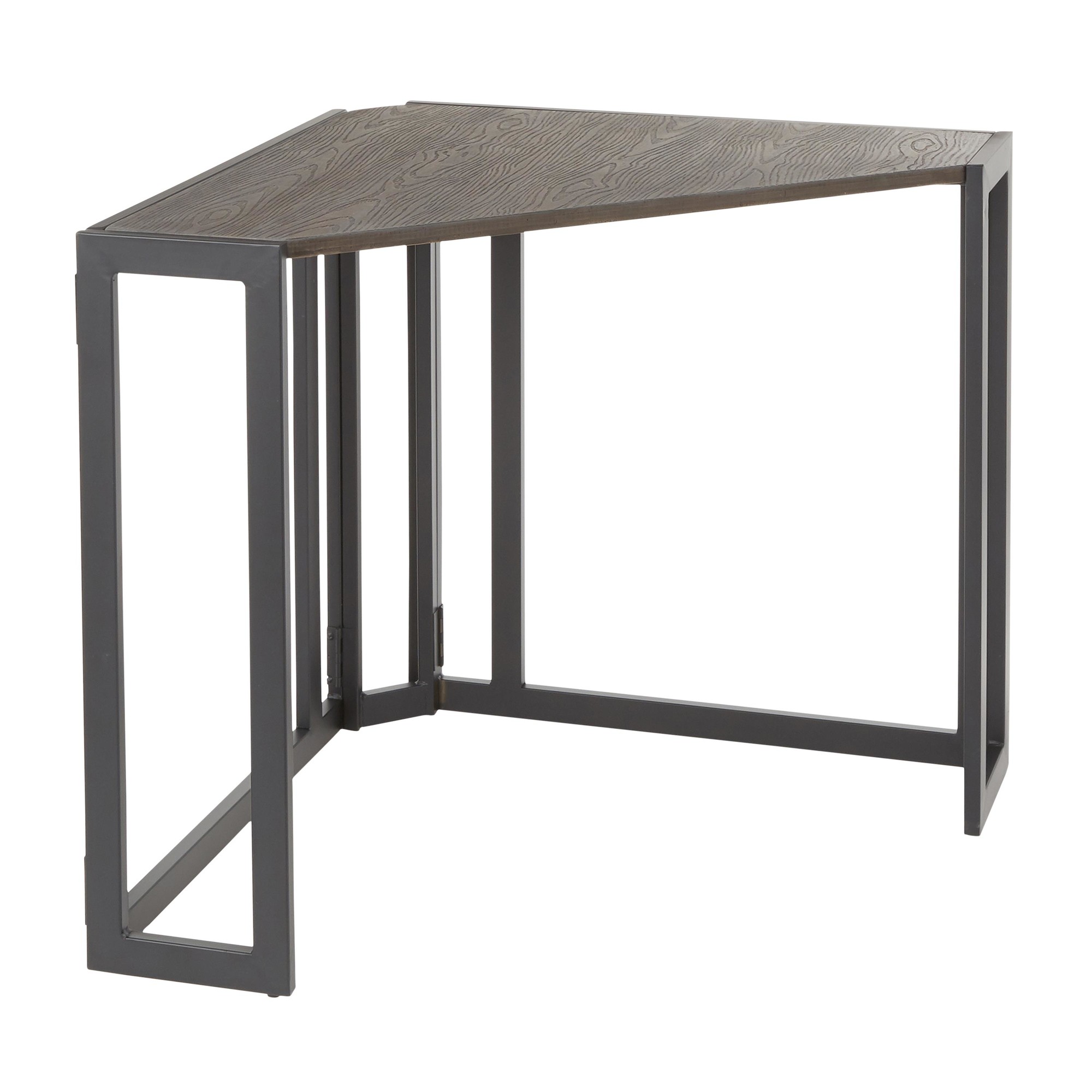 Roman Industrial Corner Desk Black Metal Espresso Bamboo 1 Roman Industrial Corner Desk Black Metal Espresso Bamboo