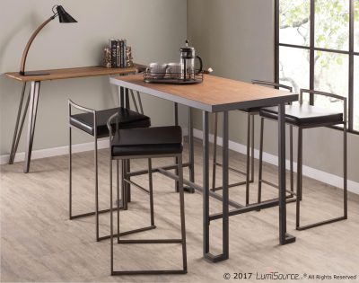 Roman Industrial Grey and Natural Counter Table