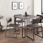 Roman Industrial Metal and Espresso Bamboo Dinette Table 9 Roman Industrial Metal and Espresso Bamboo Dinette Table
