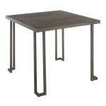 Roman Industrial Metal and Espresso Bamboo Dinette Table 11 Roman Industrial Metal and Espresso Bamboo Dinette Table