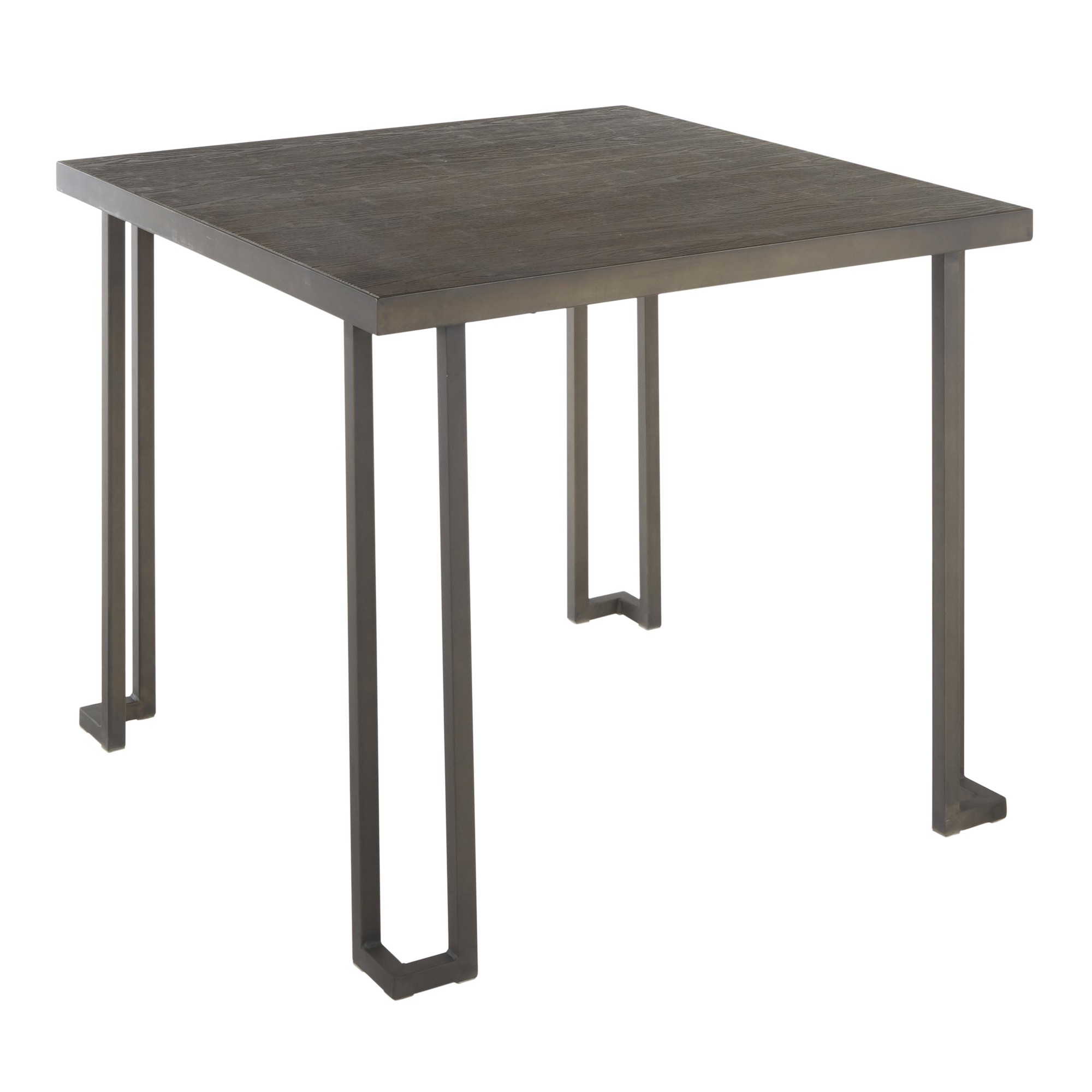 Roman Industrial Metal and Espresso Bamboo Dinette Table 3 Roman Industrial Metal and Espresso Bamboo Dinette Table - Image 3