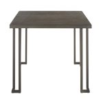 Roman Industrial Metal and Espresso Bamboo Dinette Table 12 Roman Industrial Metal and Espresso Bamboo Dinette Table