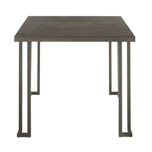 Roman Industrial Metal and Espresso Bamboo Dinette Table 3