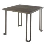 Roman Industrial Metal and Espresso Bamboo Dinette Table 13 Roman Industrial Metal and Espresso Bamboo Dinette Table