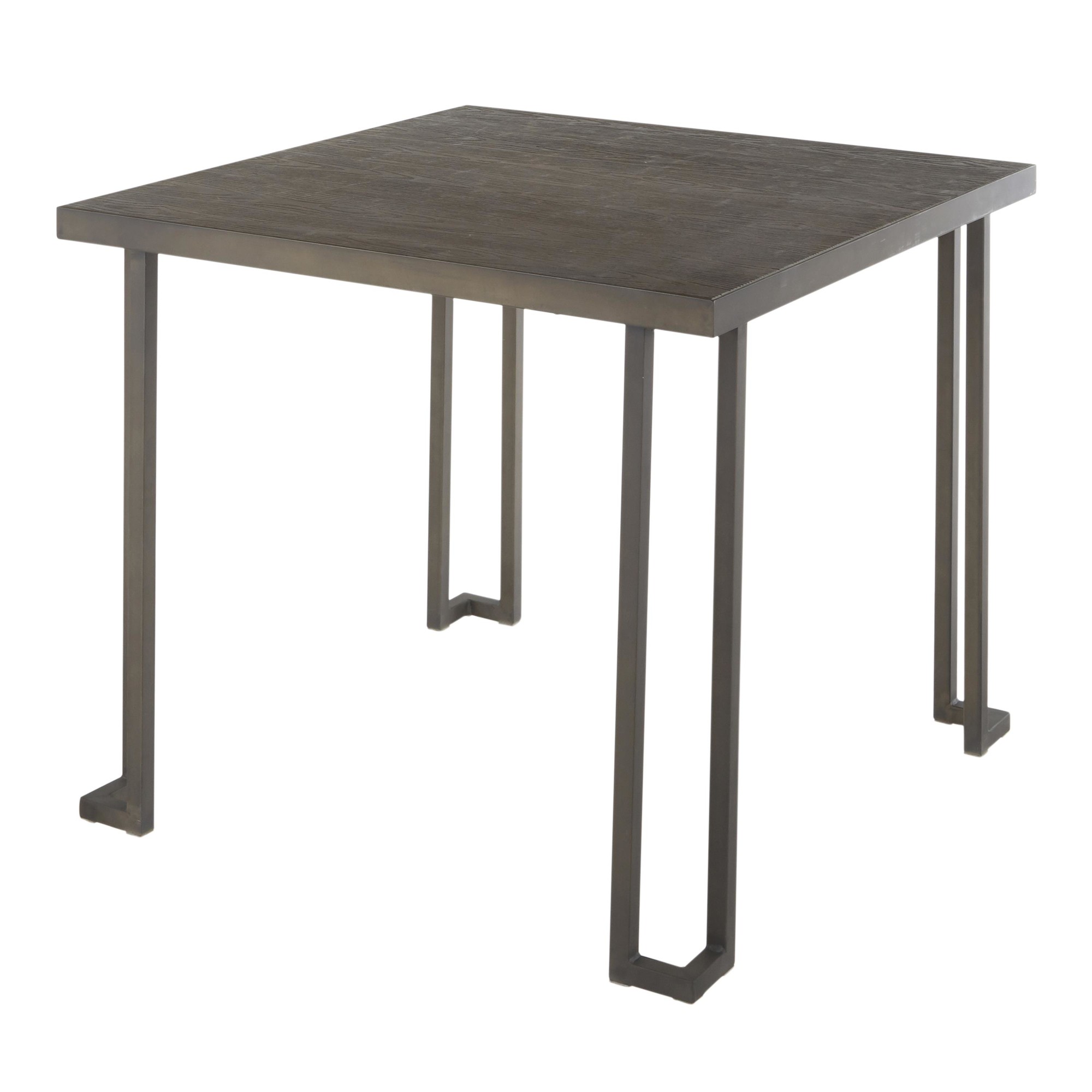 Roman Industrial Metal and Espresso Bamboo Dinette Table 5 Roman Industrial Metal and Espresso Bamboo Dinette Table - Image 5