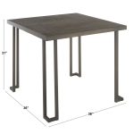 Roman Industrial Metal and Espresso Bamboo Dinette Table 15 Roman Industrial Metal and Espresso Bamboo Dinette Table