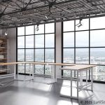 Roman Industrial White Metal and Bamboo L-Shaped Desk 13 Roman Industrial White Metal and Bamboo L-Shaped Desk