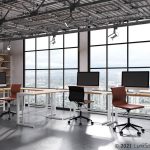 Roman Industrial White Metal and Bamboo L-Shaped Desk 15 Roman Industrial White Metal and Bamboo L-Shaped Desk