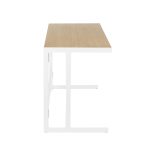 Roman Industrial White Metal and Bamboo Office Desk 18 Roman Industrial White Metal and Bamboo Office Desk