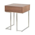 Roman Walnut Wood Contemporary End Table 13 Roman Walnut Wood Contemporary End Table