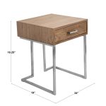 Roman Walnut Wood Contemporary End Table 19 Roman Walnut Wood Contemporary End Table