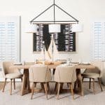 Ronald I Cream Fabric Wrap Brown Wooden Base Dining Chair